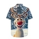 thumbnail image 4 of Blusa y camisa de manga corta con cuello vuelto para hombre, blusa informal de moda con cuello vuelto, estampado navideño, camisa de manga corta con botones, blusa de poliéster para hombre, 4 of 4