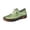 Green_013, variant on Women's Leather Slip-on Loafers, floral embroidery handmade flats with soft sole. Orthopedic 4D pain relief design, lightweight and comfy for daily walking White 5.5(EU-36)