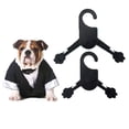 thumbnail image 5 of Perchas para ropa de mascotas Perchero de plástico rosa y blanco para ropa de perro, 5 of 5