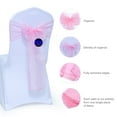 thumbnail image 7 of mds Pack of 100 Organza Chair Sash Bow Sashes for Wedding Decoration -Blush Pink, 7 of 7