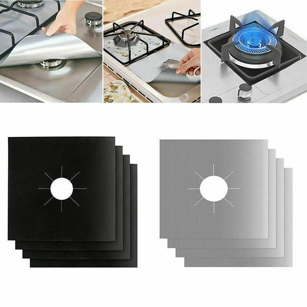Gas range stove top burner protectors,0.2 MM Thickness 4 PACK stove top