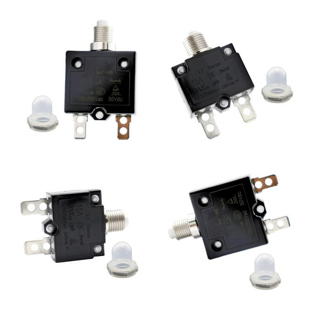 Interruptor de sobrecarga manual Hugo 125/250 V CA 4 piezas Protector de sobrecarga