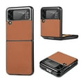 thumbnail image 1 of for Samsung Galaxy Z Flip 4 Case, Carbon Fiber Leather Slim Protective Cover, Full Protection Strong Impact Resistance Smartphone Protection for Samsung Galaxy Z Flip 4 5G, Brown, 1 of 7