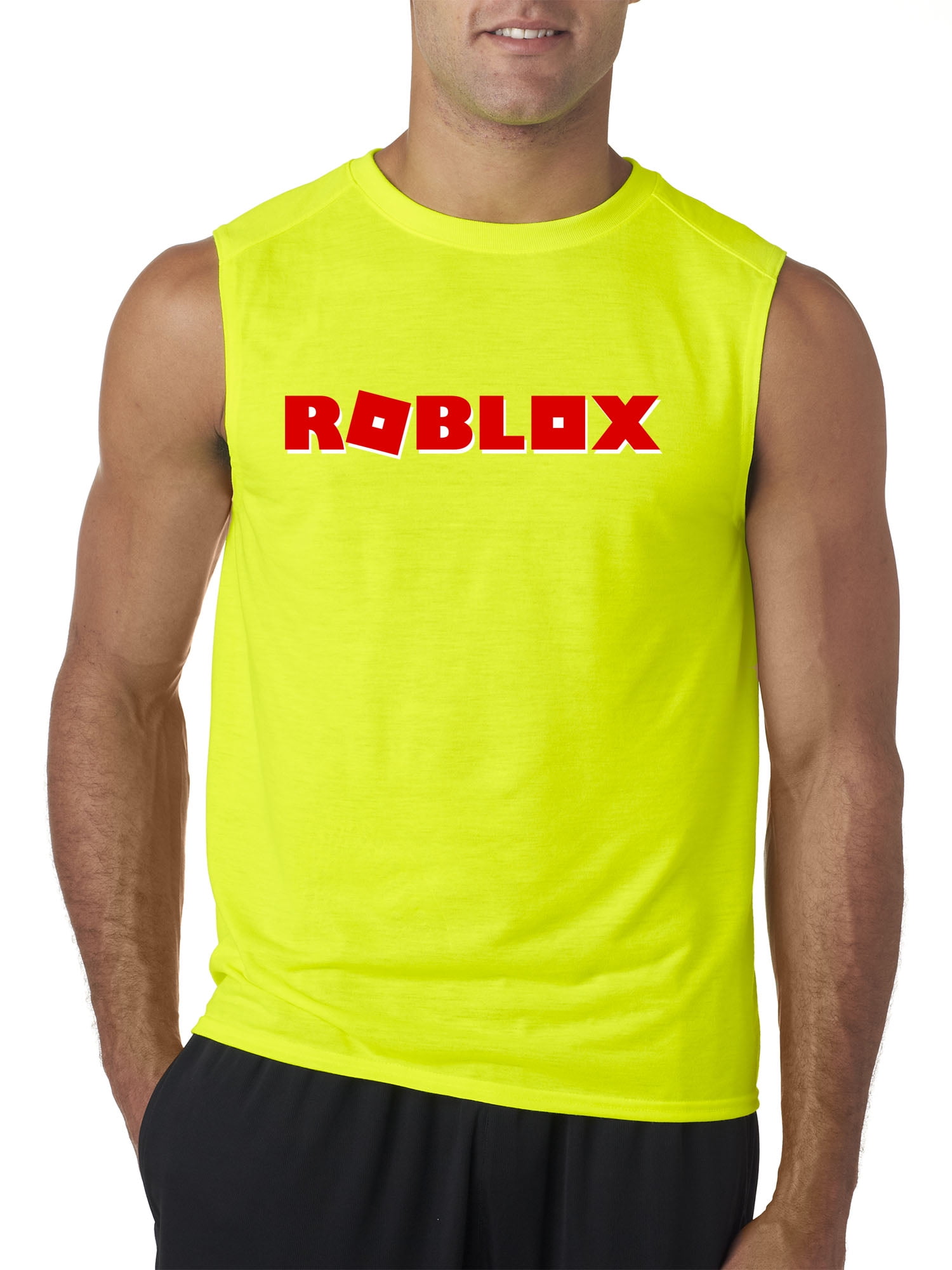 New Way 922 Men S Sleeveless Roblox Logo Game Filled Medium
