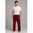 thumbnail image 1 of Pijamas de Franela a Cuadros de Algodón, Pantalón Largo Con Bolsillos, Para Hombre Corte Recto, 1 of 9