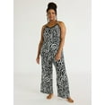 thumbnail image 2 of Joyspun Women's Lace Trim Cami and Side Slit Pants Pajama Set, 2-Piece, Sizes S to 3X, 2 of 3