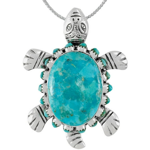 Turquoise Jewelry Necklace for Women Sterling Silver 925 | Turquoise Network | P3342-C75-SST20