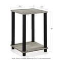 thumbnail image 2 of Furinno Turn-N-Tube End Table, Square,Black,Wood, 2 of 5