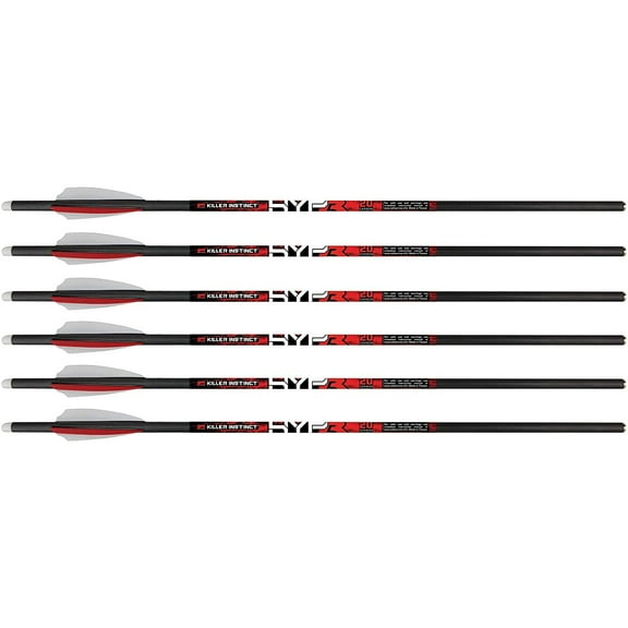Killer Instinct MSCKI-1064-6 HYPR 20 Inch Carbon Crossbow Bolts (6 Pack)