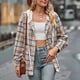 thumbnail image 1 of ICHUANYI Liquidación Nuevo suéter con capucha para mujer con chaqueta camisera informal con botones ICHUANYI WER202308230443, 1 of 9