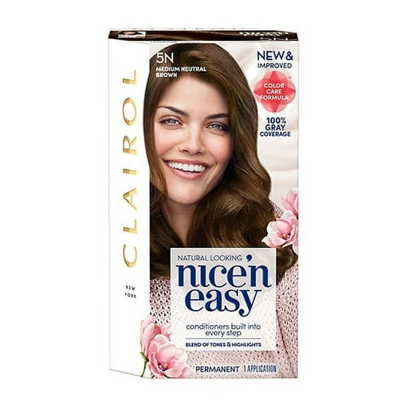 Clairol Nice N Easy Permanent Hair Color 5N Medium Neutral Brown 1 Ea