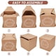 thumbnail image 4 of Caja de cartón kraft para regalos de boda, cuadrada, de cartón, para decoración de fiestas, con 10 sobres de papel., 4 of 5