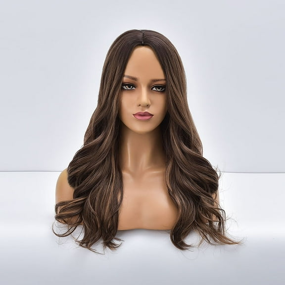 DOPI Human Hair Wigs For Women Dyed Parted Women's Curly Wigs Medium Long Gradient For Women Hair Wigs wig