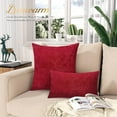 thumbnail image 5 of Throw Pillow Covers - Deep Red Pillow Covers Pack of 2, Dyed Soft Pillow Cases for Couch Sofa Bed Home Decoration, 5 of 7