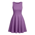 thumbnail image 5 of OSFVNOXV Mini Dresses for Juniors Summer Cute Bodycon Tea Party Dress Boat Neck Pleated Ruched Vintage Corset Dresses for Wedding Guest, 5 of 9