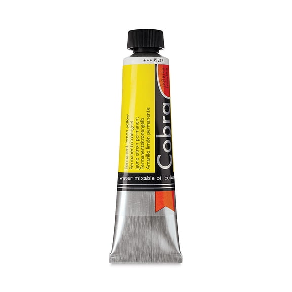 Cobra Water Mixable Oil Colour 40ml, Permanent Lemon Yellow