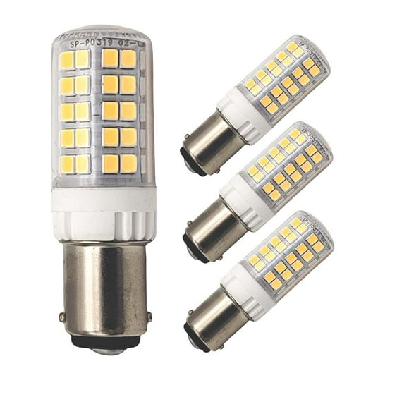 WELESHEI Lampe à Sel en Roche à DEL 5 Watts BA15D Base à Double Baïonnette Équivalente 60 W Type JD T4 5000k Lumière du Jour pour Machine à Coudre Surjeteuse Ampoules et Lumières sous Comptoir 4 Pcs