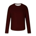 thumbnail image 3 of fatyb Men's Long Sleeve T-Shirts Casual Crew Neck Tshirts Lightweight Plain Basic Tee Tops Size S-5XL, 3 of 5