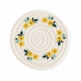 thumbnail image 2 of MMJ Cotton Rope Braided Placemat Round Heat Resistant Trivet Mat Natural Woven Floral Printed Kitchen Table, 2 of 9