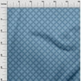 thumbnail image 3 of oneOone Viscose Chiffon Medium Blue Fabric Asian Block Craft Projects Decor Fabric Printed By The Yard 42 Inch Wide, 3 of 5