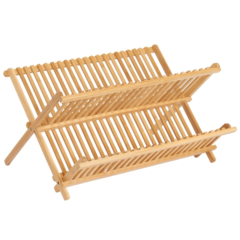 InterDesign 13 in. W X 16.5 in. L Brown Bamboo Dish Drying Rack