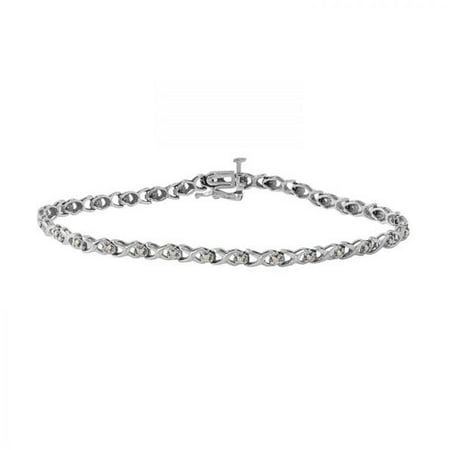 Foreli 0.28CTW Diamond 10k White Gold Bracelet