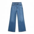 thumbnail image 7 of Tnhcen Women High Waisted Wide Leg Jeans Button Fly Washed Denim Pants with Contrast Stitching Baggy Trousers for Women Casual, 7 of 7