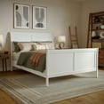 thumbnail image 1 of Valencia Full Low Profile Wood Platform Bed with Matching Footboard in White, 1 of 13