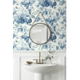 thumbnail image 6 of NextWall Bluestone Watercolor Floral Peel and Stick Wallpaper, 6 of 9