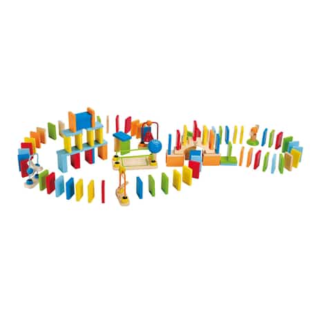Hape Dynamo Dominoes Kids Colorful Wooden Trail Building Learning Toy Game