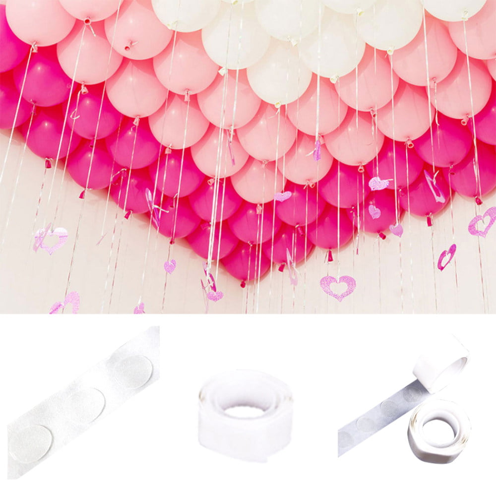 2 Pcs Removable Adhesive Glue Dot Foil Balloon Wedding Birthday Decor Tape New 