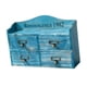 thumbnail image 5 of Estuche con cajón de escritorio, organizador de madera multifuncional, caja de almacenamiento para maquillaje Azul, 5 of 9