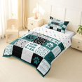 thumbnail image 2 of Homewish Dog Paw Grid Twin Comforter Sets,Live Love Bark Print Bedding Set,Blue,Polkadot Reversible,2pcs,1 Comforter and 1 Pillowcase, 2 of 7