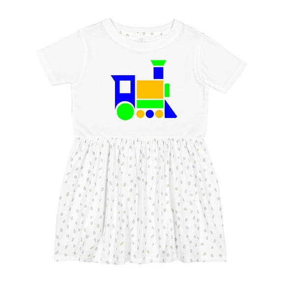 Inktastic Cute Colorful Train Girls Toddler Dress