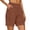 25# Ginger, variant on Bermuda Shorts Women Cotton Linen Pull On 2026 High Waist Drawstring Elastic Waist with Pockets Casual Summer Beach Daily Wear Ginger M