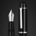 thumbnail image 6 of Screw Style Black Fountain Pen Black With Silver Clip Fine Nib Acrylic Screw Cap Accessory, 6 of 12