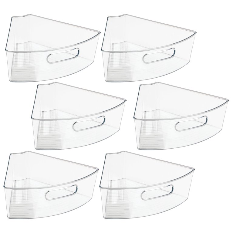 Mdesign Lazy Susan Kitchen Food Storage Organizer Bin - 6 Pack - Clear :  Target