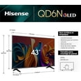 thumbnail image 3 of Hisense Television QD6N Pantalla 43 Pulgadas,QLED Smart Google TV UHD 4K,Control Remoto por Voz con Alexa,Dolby Vision Atmos, 3 of 5