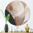 thumbnail image 2 of Designart "Boho Half Circles in Rose Gold II" Abstract Metal Round Wall Decor, 2 of 5