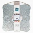 thumbnail image 2 of (3 pack) On the Surface Scallop Tin Wall Silver Plaque, Farmhouse Wall Décor, Galvanized Hanging Wall Sign, 2 of 6