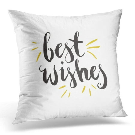 USART Lettering Best Wishes Holiday and Christmas New Year Quote Abstract Pillow Case Pillow Cover 18x18