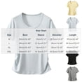 thumbnail image 3 of hlysgo Womens Comfy Lightweight Shirt Running Workout Swim Basic Short Sleeve Crewneck Sun T-Shirt Yellow,2xL, 3 of 5