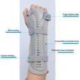 thumbnail image 4 of Paokuoon Sprained Wrist Compression Brace Sprained Wrist Brace Breathable Adjustable Compression Left Right Hand Arthritis Pain Relief Stabilizer, 4 of 9
