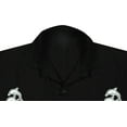 thumbnail image 4 of HAPPY BAY Men's Beach Summer Button Down Short Sleeve Untucked Solid Shirt With Pocket Oxford Casual Shirts for Men XXL Black_W788, 4 of 6