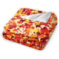 thumbnail image 4 of Fall Blanket for Women Men, Cute Autumn Themed Design Printed Throw Blankets for Teens Adults Lap, Couch Bed, Warm Soft Cozy Blanket, 60"x 80", 4 of 6