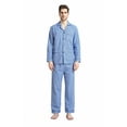 thumbnail image 4 of GLOBAL Conjuntos de Pijamas para Hombre, Ropa de Dormir de Franela 100% Algodón, Ropa de Dormir Superior E Inferior de Manga Larga, Celosía Azul M, 4 of 6