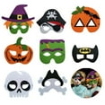 thumbnail image 1 of 8PCS Halloween Eye Mask Cartoon Creative Party Eye Mask Costume Mask for Kids, 1 of 10