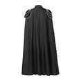 thumbnail image 6 of Men's Gothic Vampire Cape with Epaulettes and Chains Medieval Renaissance Military Cloak Aristocrat Cosplay Costume for Halloween Dress Up Themed Party, 6 of 7