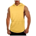 thumbnail image 1 of Ramiter Mens Light Weight Quick Dry Sleeveless ProtectionRash Guard Shirt Cotton Tank Tops Yellow,XL, 1 of 7