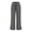 Dark Gray, variant on Women's Wide Leg Pants, Elastic Drawstring Waist Casual Trousers with Split Hem, Trendy Athleisure Pants for Commuting, Daily Wear, and Relaxed Style-White